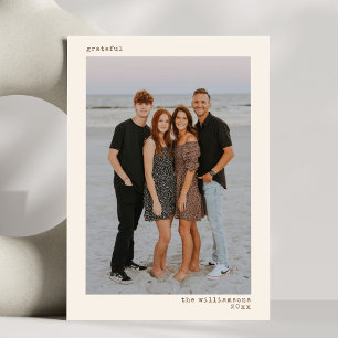Cartão De Festividades Foto de Ação de Graças Grata Família Máquina de Es
