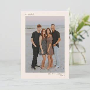Cartão De Festividades Foto de Ação de Graças Grata Família Máquina de Es