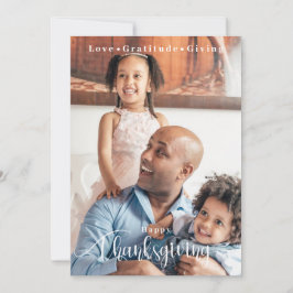 Cartão De Festividades Foto de Ação de Graças Minimalista