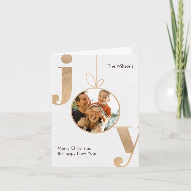 Cartão De Festividades foto de alegria de Natal  (Frente)