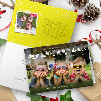Cartão De Festividades Foto de Ano Novo Feliz, Feliz e Dócil