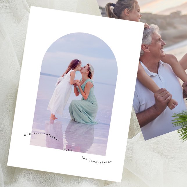 Cartão De Festividades Foto de Arca Mínima Elegante de na moda (Criador carregado)