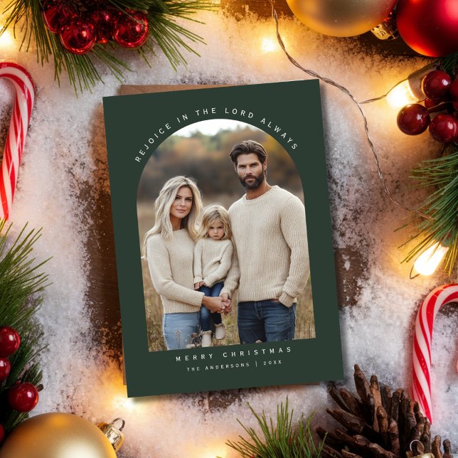 Cartão De Festividades Foto de Arca Verde Religiosa Aproveita o Natal (Criador carregado)