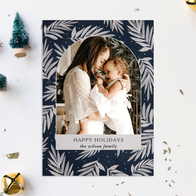 Cartão De Festividades Foto de Arch de Ramificações de Marinho Moderno Si (Criador carregado)