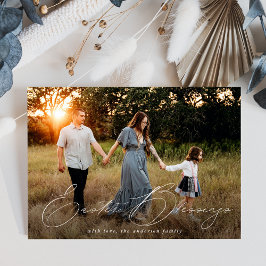 Cartão De Festividades Foto de bençãos de Páscoa elegante