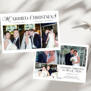 Cartão De Festividades Foto de Casais recém-casados e brilhantes Natal