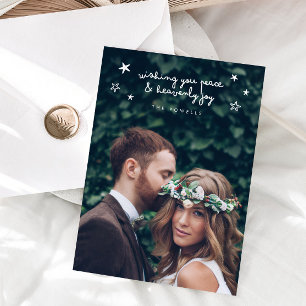 Cartão De Festividades Foto De Casamento De Feriado Religioso De Alegria 