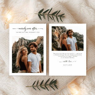 Cartão De Festividades Foto De Casamento De Natal Merrily Ever
