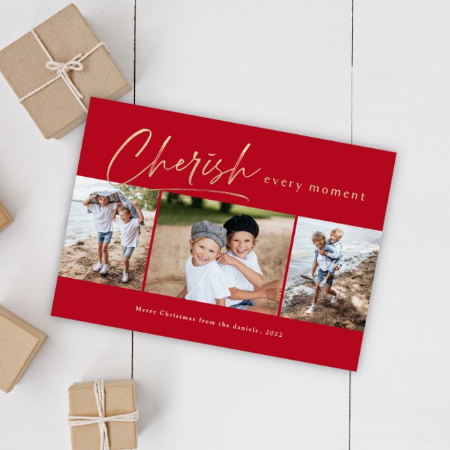 Cartão De Festividades Foto de Cherish a cada momento 3 (Criador carregado)