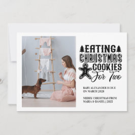 Cartão De Festividades Foto de Cookies de Natal para 2 Gravidez