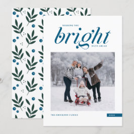 Cartão De Festividades Foto de dias brilhantes de script moderno azul à f