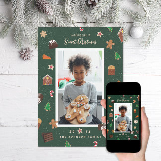 Cartão De Festividades Foto de Doces de Natal Assados