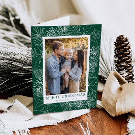 Cartão De Festividades Foto de Elegante Poinsettias e Pinecones