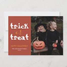 Cartão De Festividades Foto de Família de Halloween Chic & Moderna