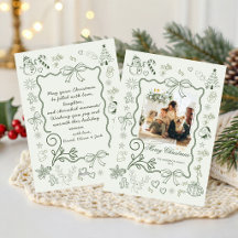 Foto de Família de Natal em Verde Salgueiro Desenh