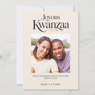 Cartão De Festividades Foto de Família dos Sete Princípios do Kwanzaa Ale