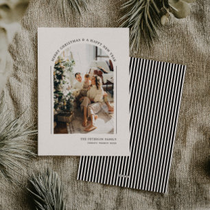 Cartão De Festividades Foto de Família Moderna e Elegante