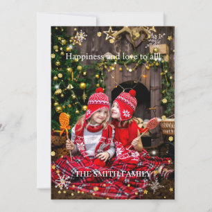 Cartão De Festividades foto de família no feriado de Natal