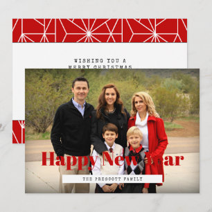 Cartão De Festividades Foto de família retrô Feliz Ano Novo