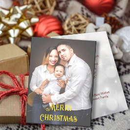 Cartão De Festividades Foto de Família Saudação de Natal