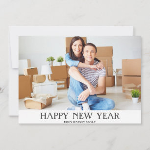 Cartão De Festividades Foto de feliz ano novo e novo endereço   Com Cale