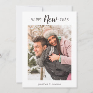 Cartão De Festividades Foto de Feliz ano novo minimalista simples