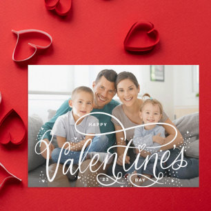 Cartão De Festividades Foto de Feliz dia de os namorados com letra de mã