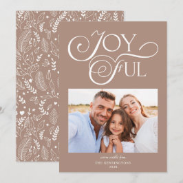 Cartão De Festividades Foto de Feriado Alegre de Padrão de Terra Moderno