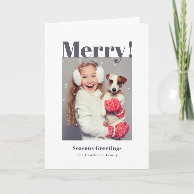 Cartão De Festividades Foto de Feriado de feliz (Frente)