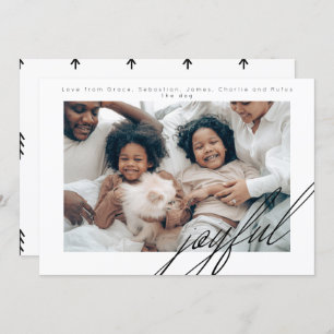 Cartão De Festividades Foto de Feriado Simples Personalizada