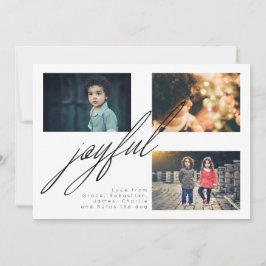 Cartão De Festividades Foto de Feriado Simples Personalizada