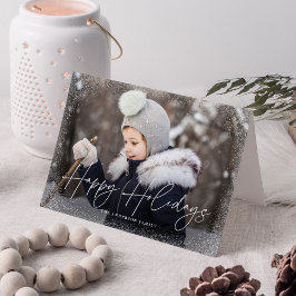 Cartão De Festividades Foto de Feriados Felizes e Frescos de Neve
