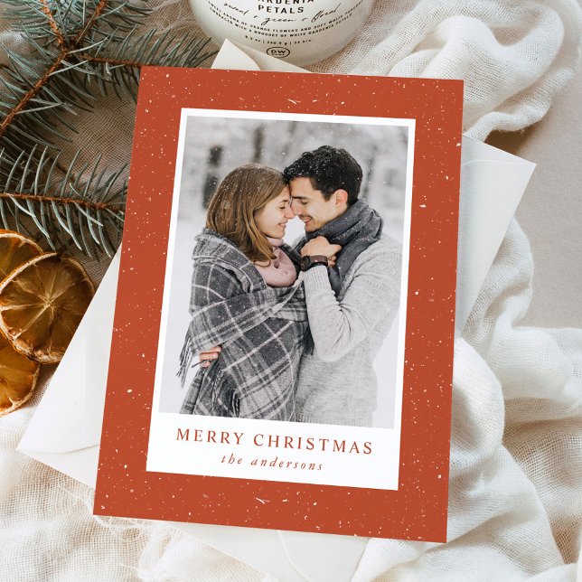 Cartão De Festividades Foto de ferrugem de nevões modernas (Criador carregado)