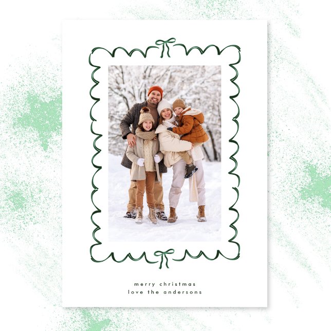 Cartão De Festividades Foto de Fita de Natal Moderno (Criador carregado)