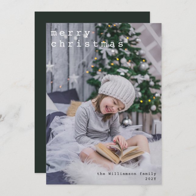 Cartão De Festividades Foto de Fonte da Máquina de Digitalização de Feliz (Frente/Verso)