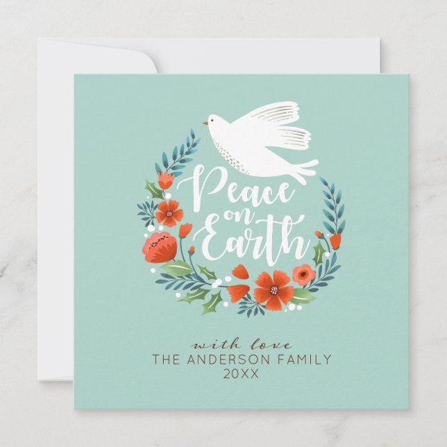 Cartão De Festividades Foto de Frota Floral de Feliz Natal (Frente)