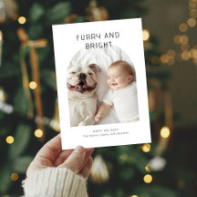 Foto de Furry and Bright Christmas Baby and Dog