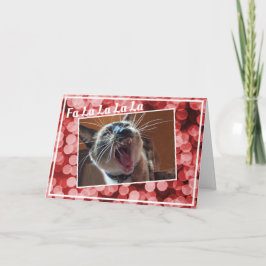 Cartão De Festividades Foto de gatinho siamês cantando música engraçada d