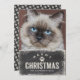Cartão De Festividades Foto de Gato de Férias de Natal Engraçado (Frente/Verso)