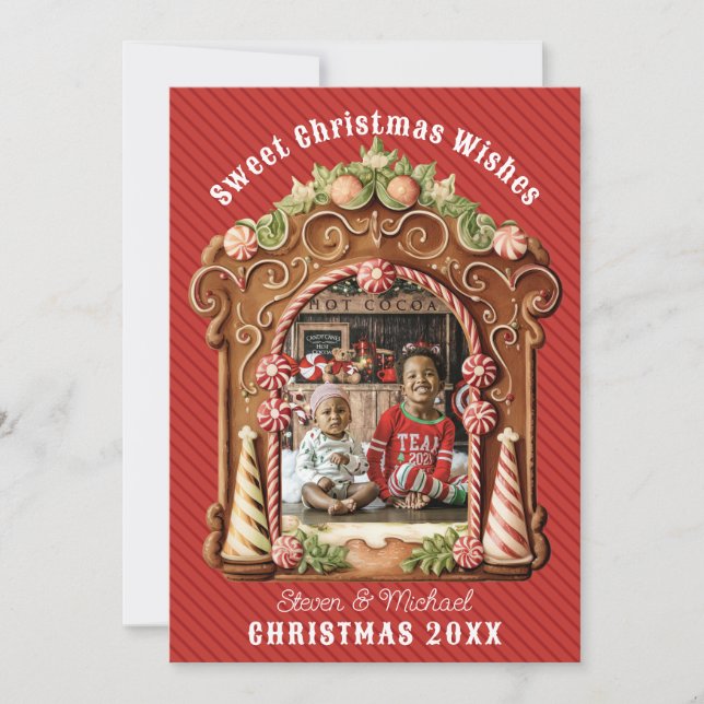 Cartão De Festividades Foto de Gingerpão doce (Frente)