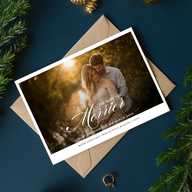 Cartão De Festividades Foto de gravidez elegante Quanto Mais Melhor (Criador carregado)