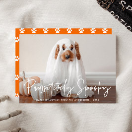 Cartão De Festividades Foto de Halloween Petrificante para Pets