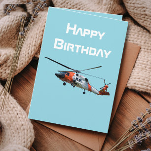 Cartão De Festividades Foto de helicóptero para Piloto, Aniversário de Av