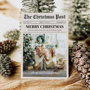 Cartão De Festividades Foto de jornal moderna de Feliz Natal