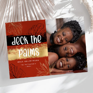 Cartão De Festividades Foto de Mele Kalikimaka 'Deck the Palms'