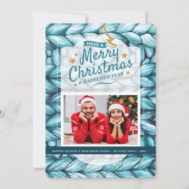 Cartão De Festividades Foto de Natal (Frente)