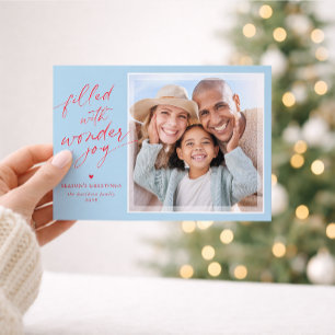 Cartão De Festividades FOTO DE NATAL 2026 tipo de sobreposição elegante a