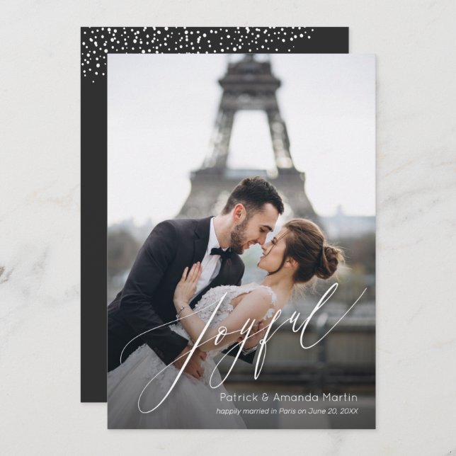 Cartão De Festividades Foto de Natal alegre (Frente/Verso)