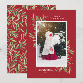Cartão De Festividades Foto de Natal Berries