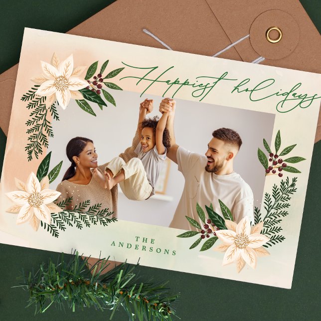 Cartão De Festividades Foto de Natal botânico do Natal moderno (Criador carregado)